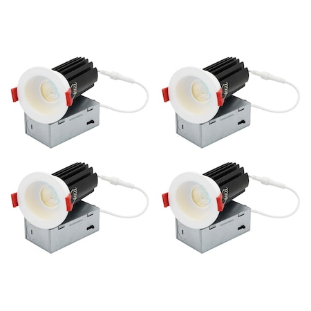 Sunlite 2-in LED 15W 1055 Lumen Canless Color Selectable Energy Star Dimmable Round Regressed DownLght, 4PK 41900-NS